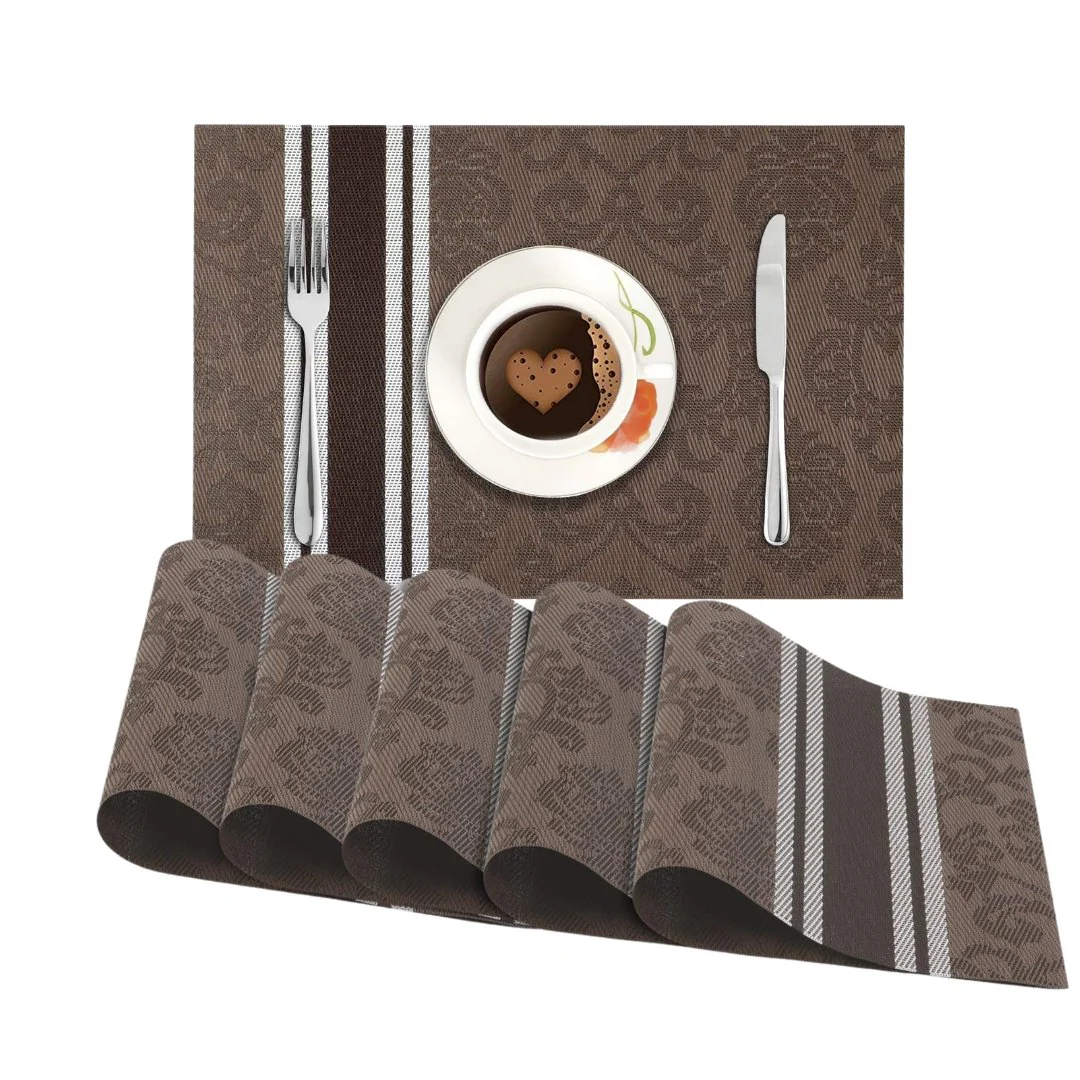 Floral Print Dining Table Mats Linen Set