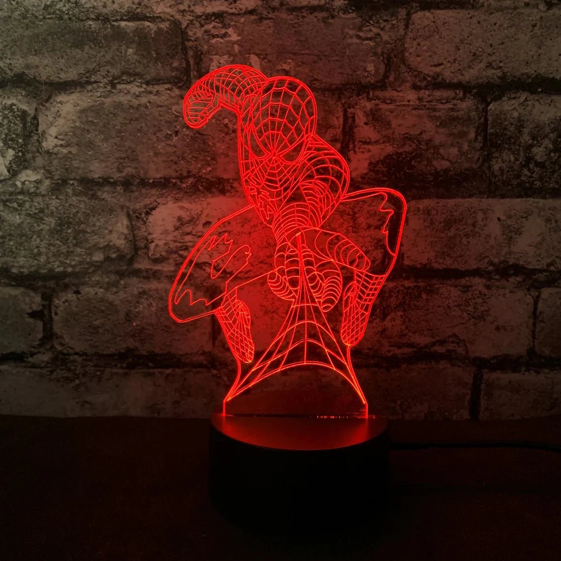 3D Illusion LED Spiderman Lamp