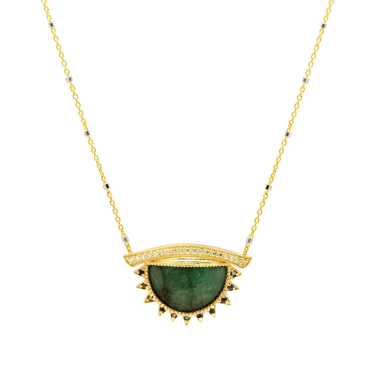 Third Eye Necklace + Emerald