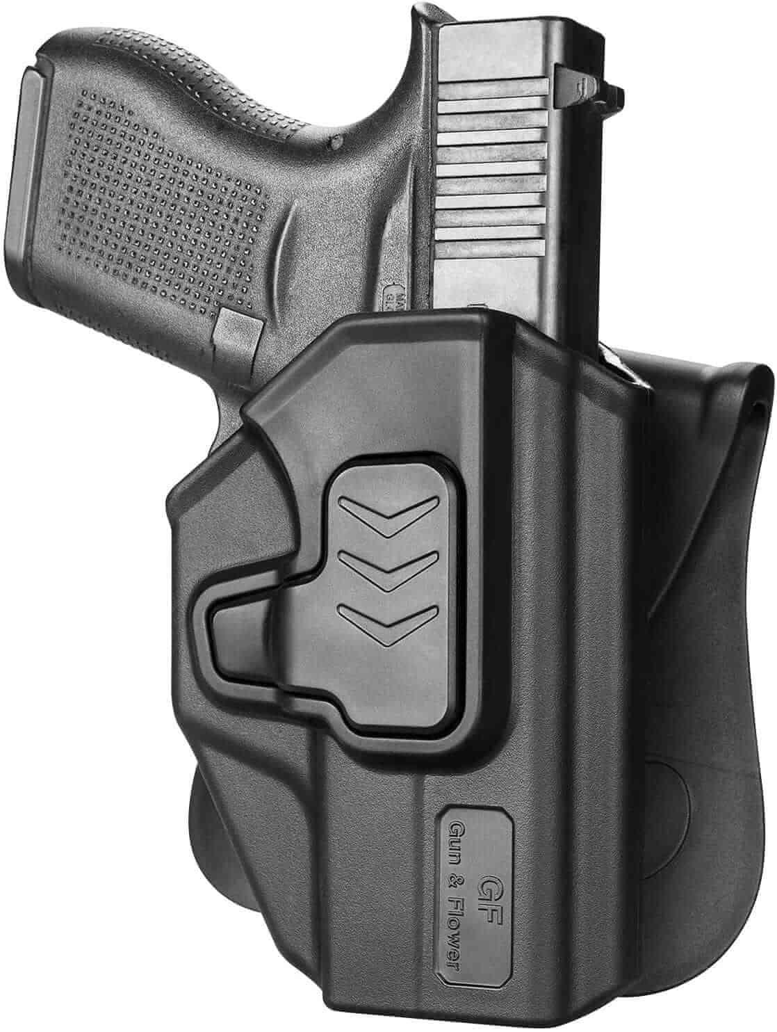 Glock 43/43X Polymer OWB Paddle Holster Right Hand Draw Gun Holster Left/Right Hand | Gun & Flower