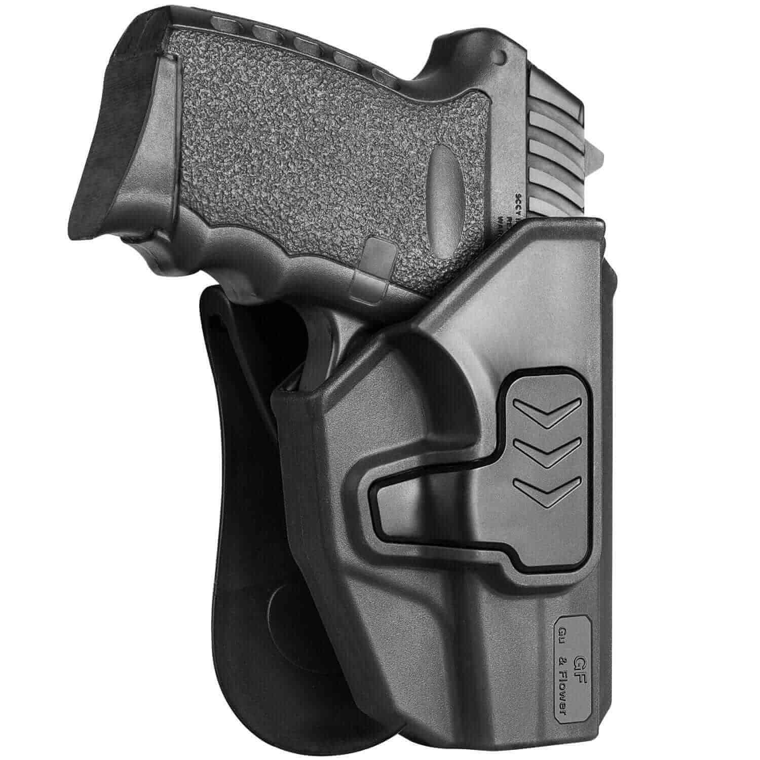 SCCY CPX1/CPX2 with No Rail Polymer OWB Paddle Holster | Gun & Flower