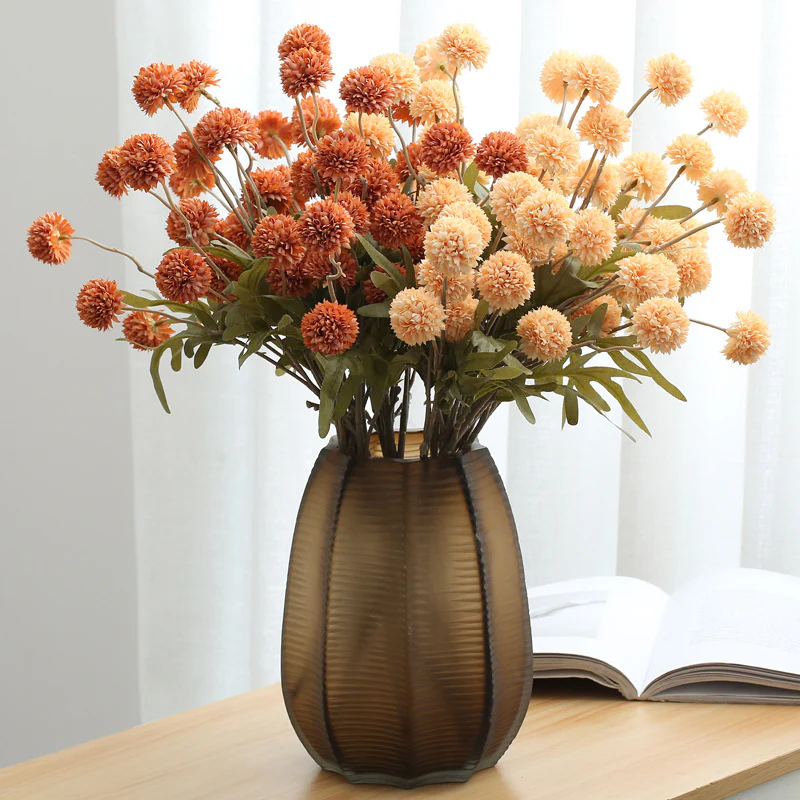 Bulk 8 Colors 5 Heads Dandelion Stems Spray Artificial Faux Flower Wholesale