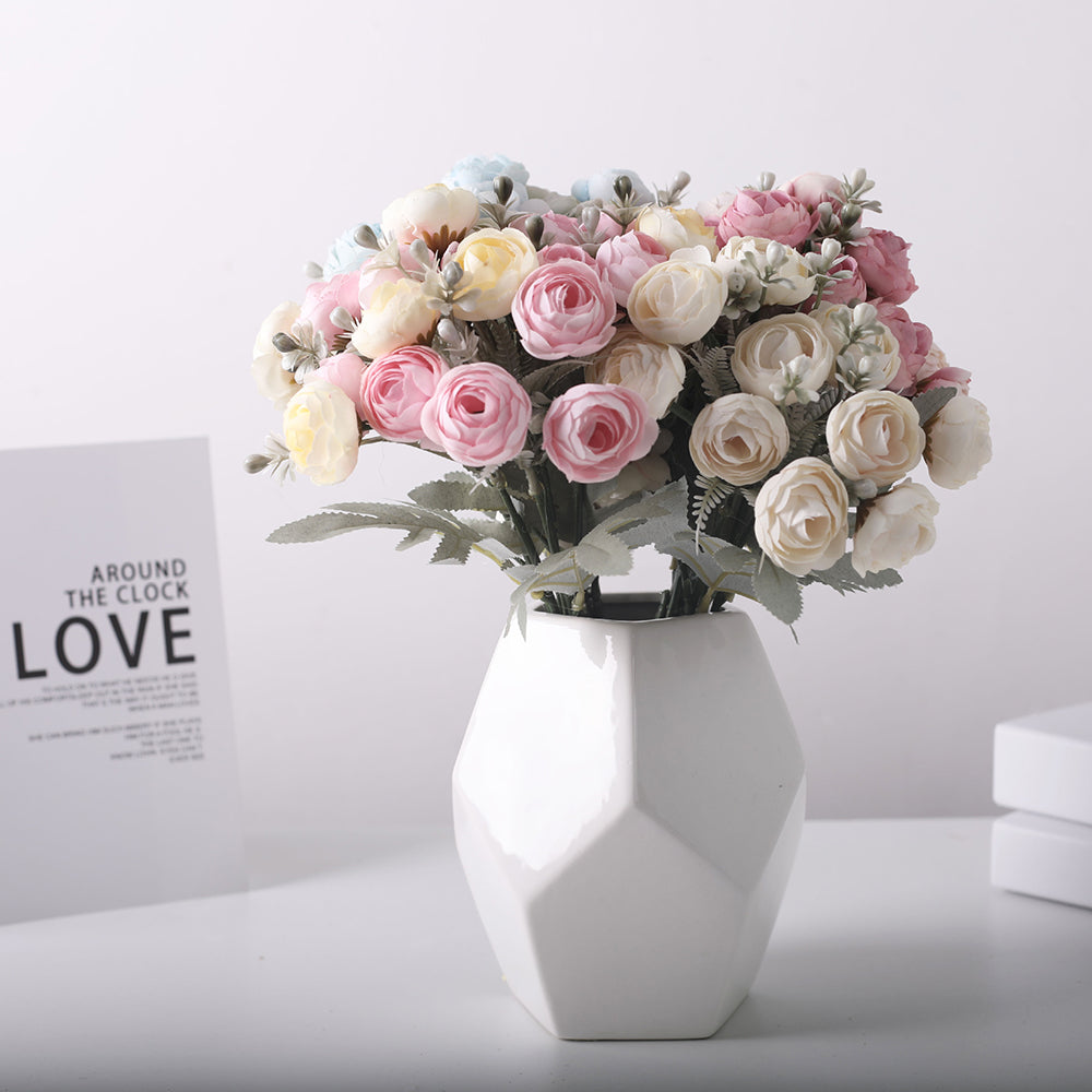 Bulk 12" Artificial Flowers Peonies Bush Wholesale