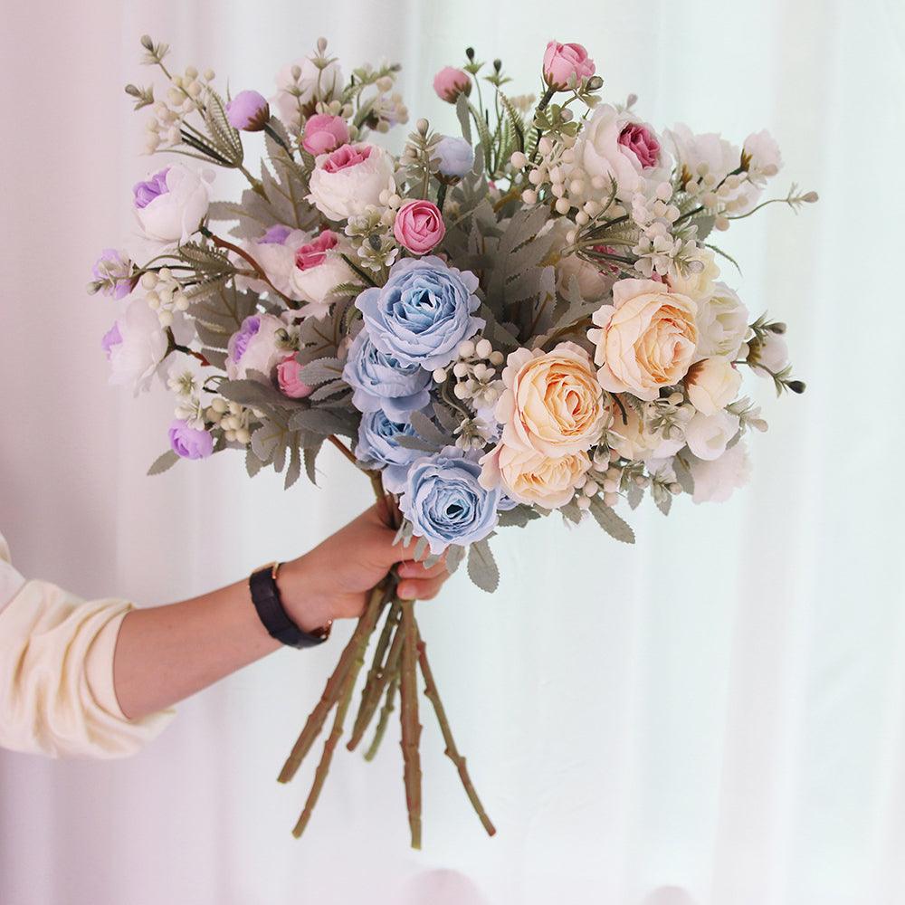 Bulk 21" Roses Open/Bud Combos Long Stems Flowers Artificial Wholesale