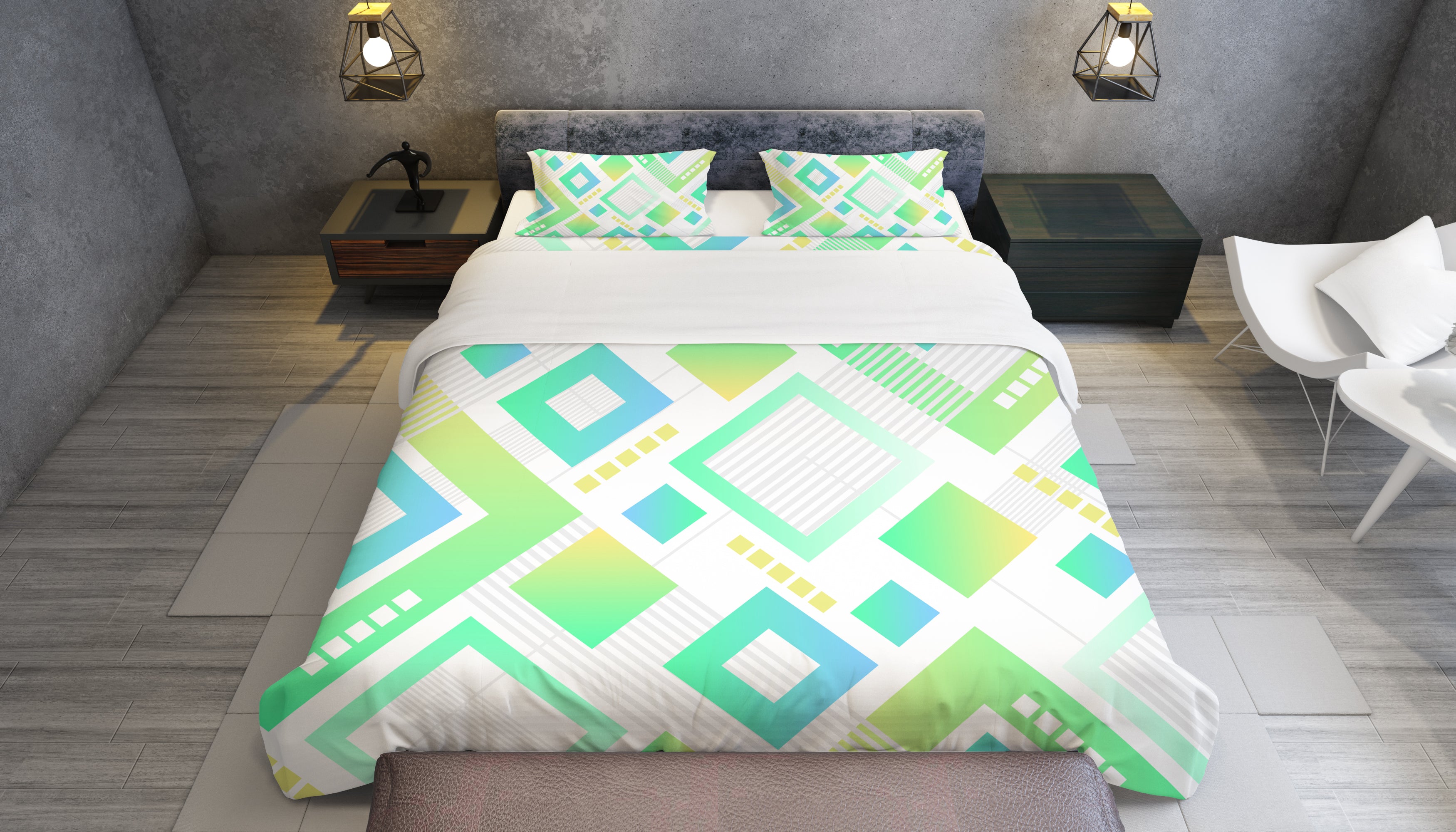 Abstract Dreams: Modern Art Duvet Cover Set