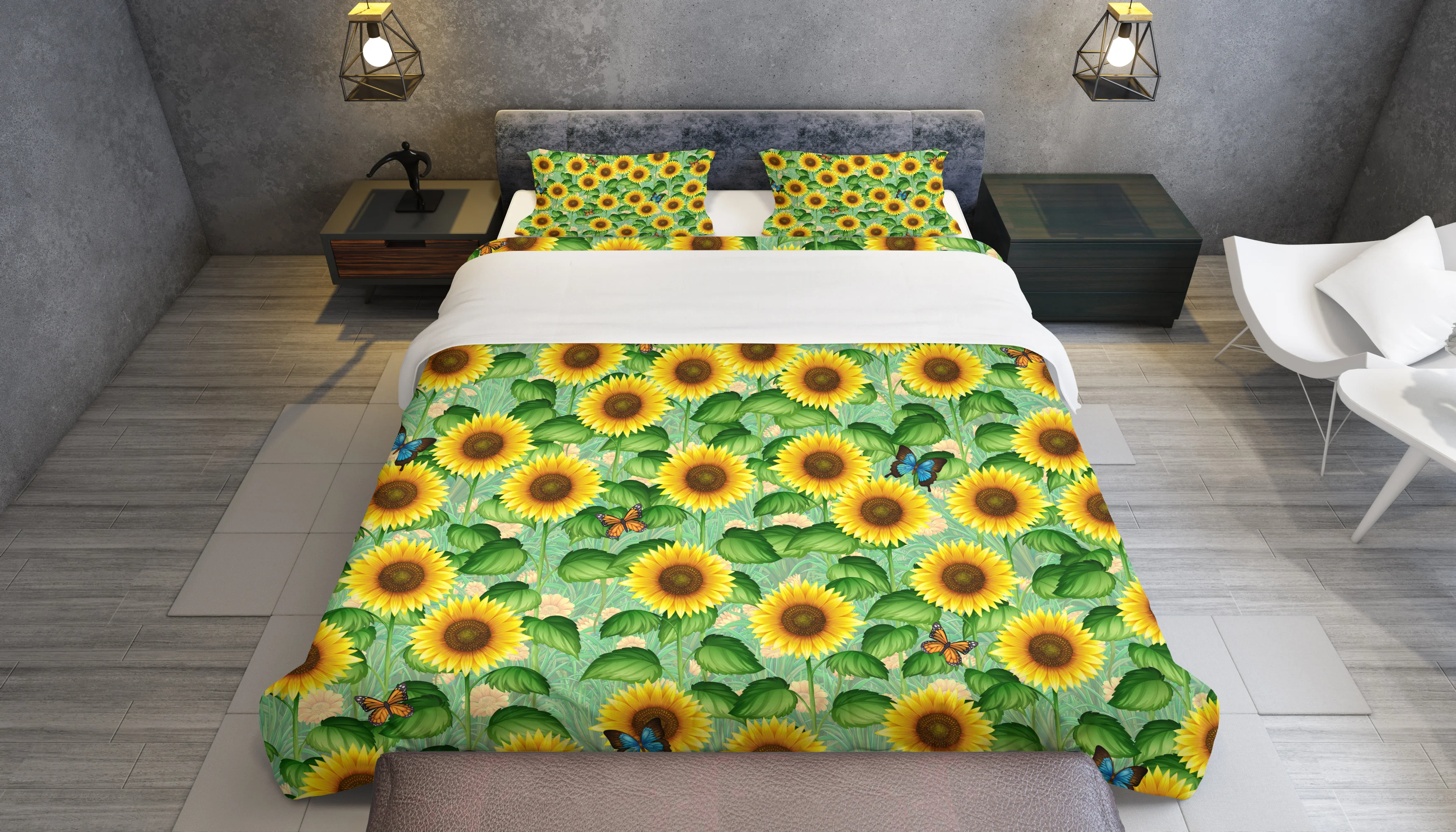 Sunflowers in Bloom Duvet Cover Set