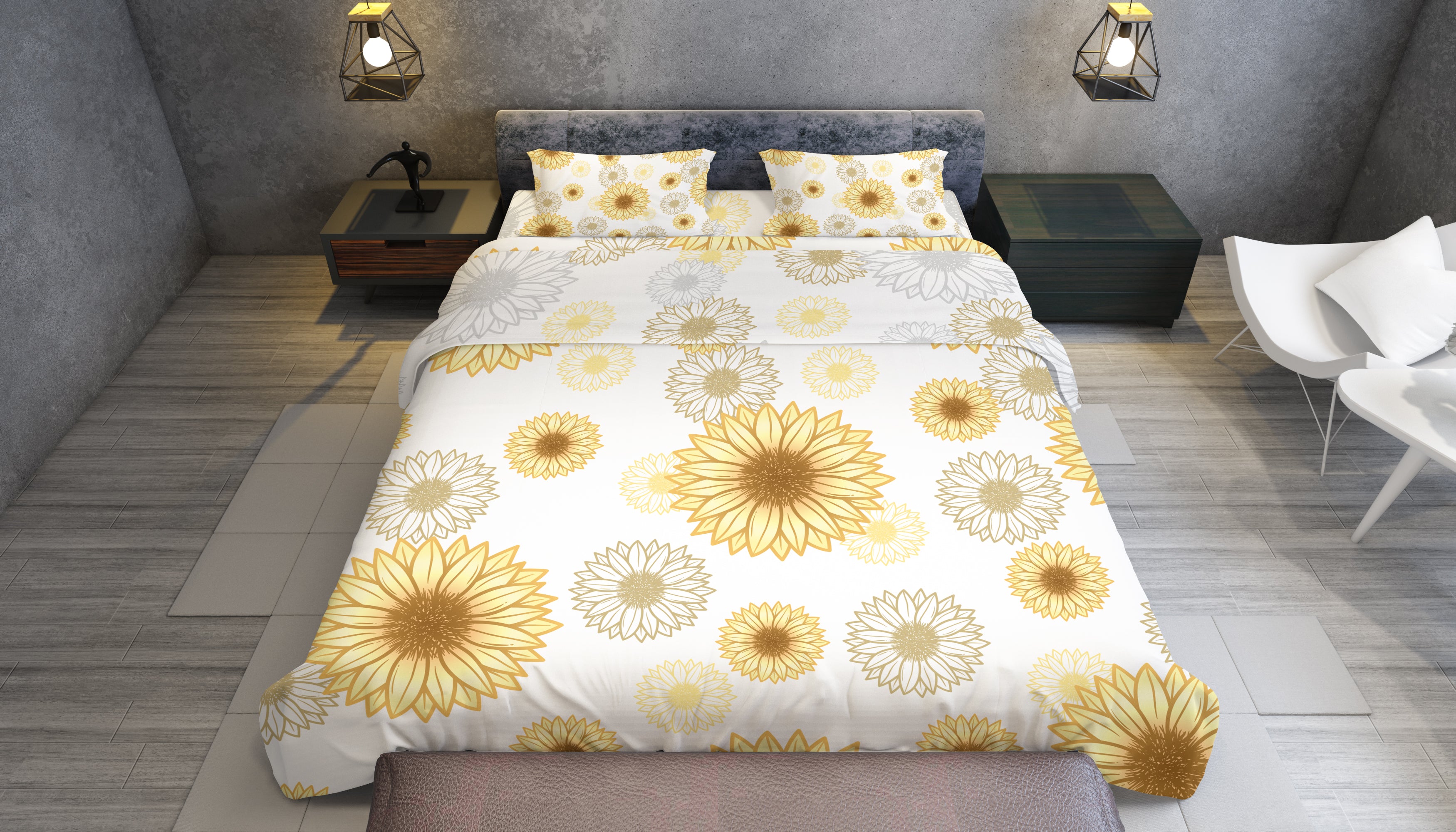 Light Sunflower Bedding Set