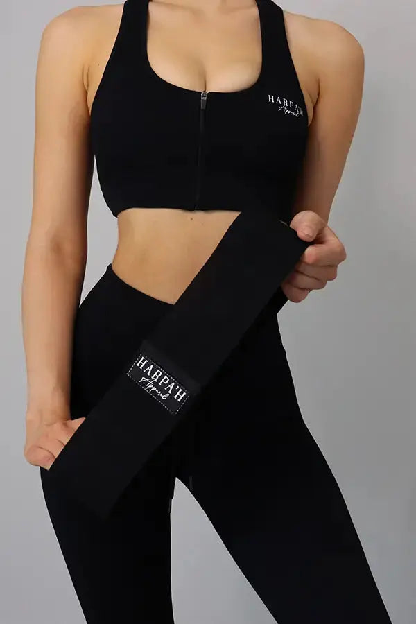 Rib Seamless Crop Black