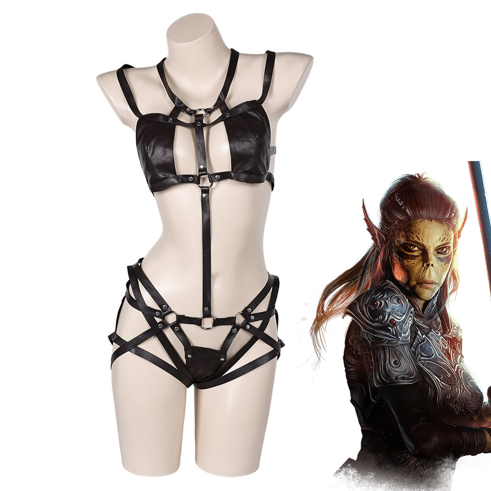 【In Stock】Game Baldur's Gate 3 Cosplay Lae'zel Sexy Lingerie Cosplay Costume