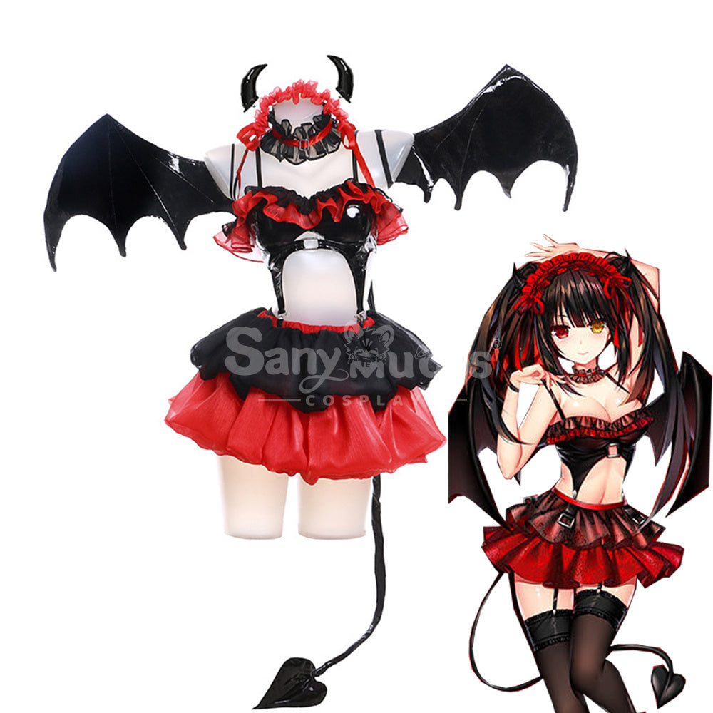 Anime DATE A LIVE Cosplay Tokisaki Kurumi Sexy Little Devil Cosplay Costume