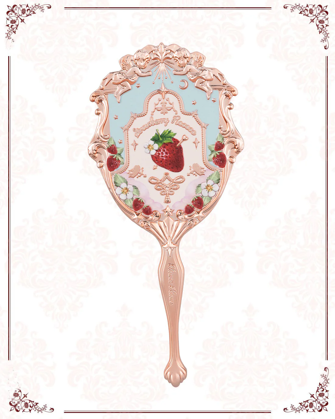 (Not For sale) Strawberry Rococo Hand Mirror