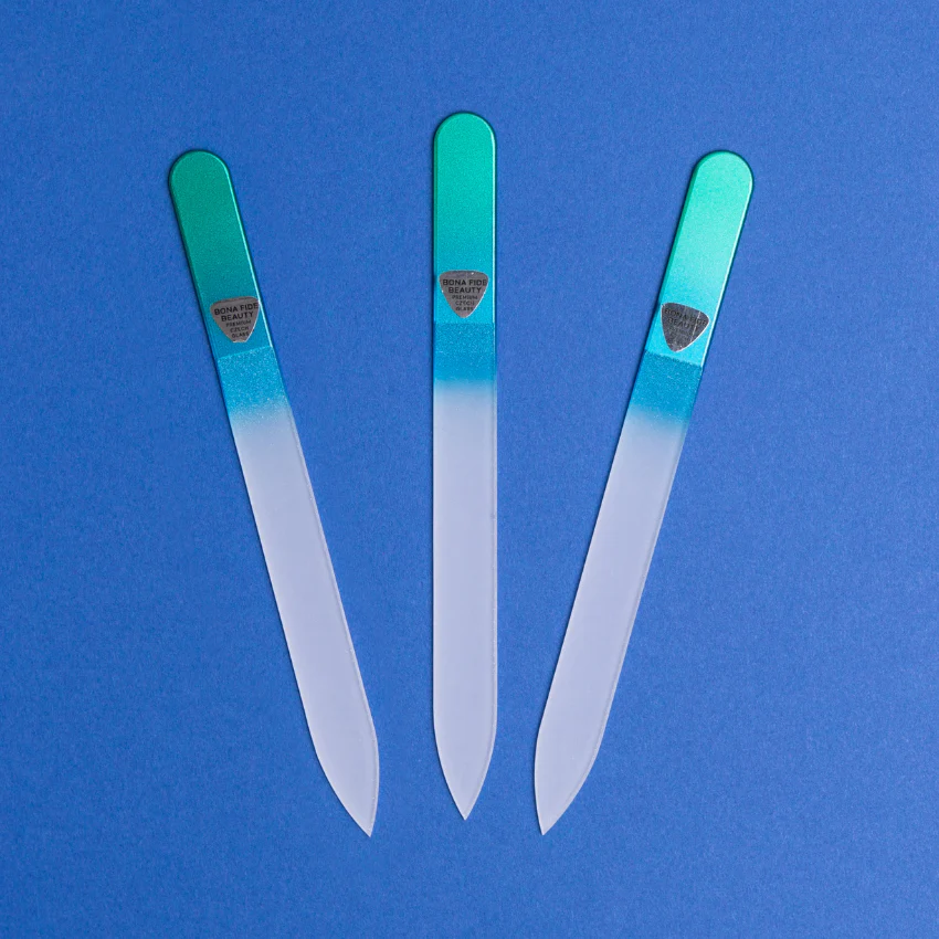 3-Pack Glass Nail Files Set With Sleeves