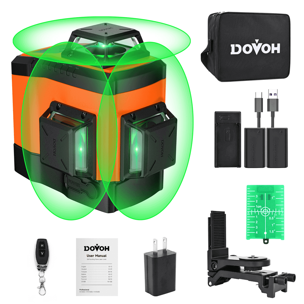 Green Laser Level 3x360°- Dovoh K3-360G