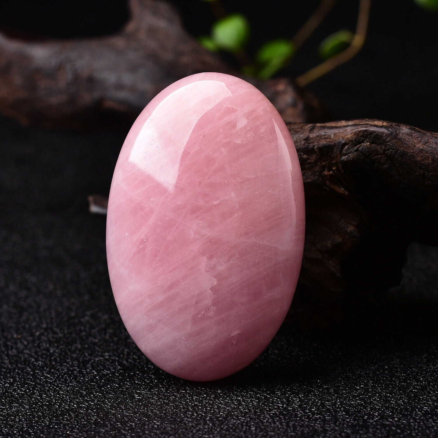Rose Quartz Pink Natural Palm Stone Rose Quartz Healing Crystal Massage Rock Polished US Shipping