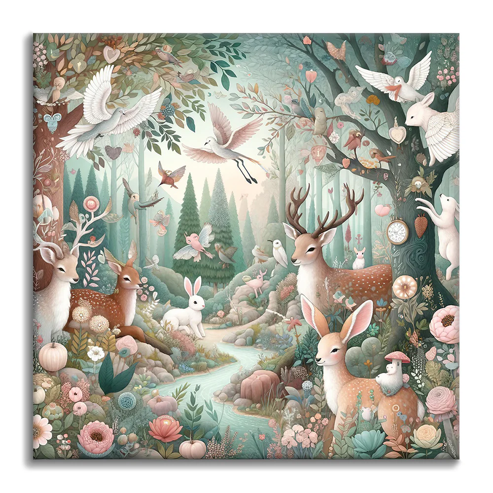 Different magical forest christmas - Paint by Numbers