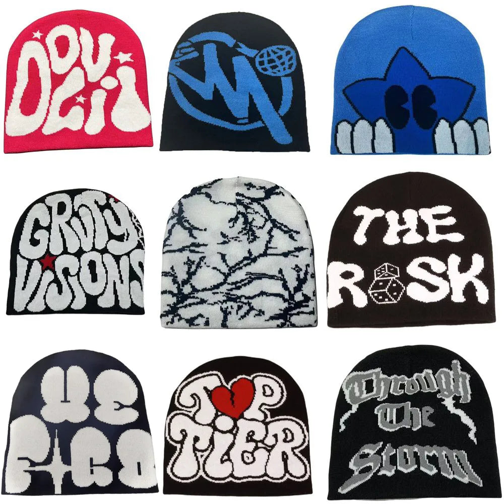 Mea Culpas Beanies For Women Men Couple Y2K Hats Ins Fashion Bonnet Kpop Wool Skullies Hoods Lady Hats Accessories Gorro шапка