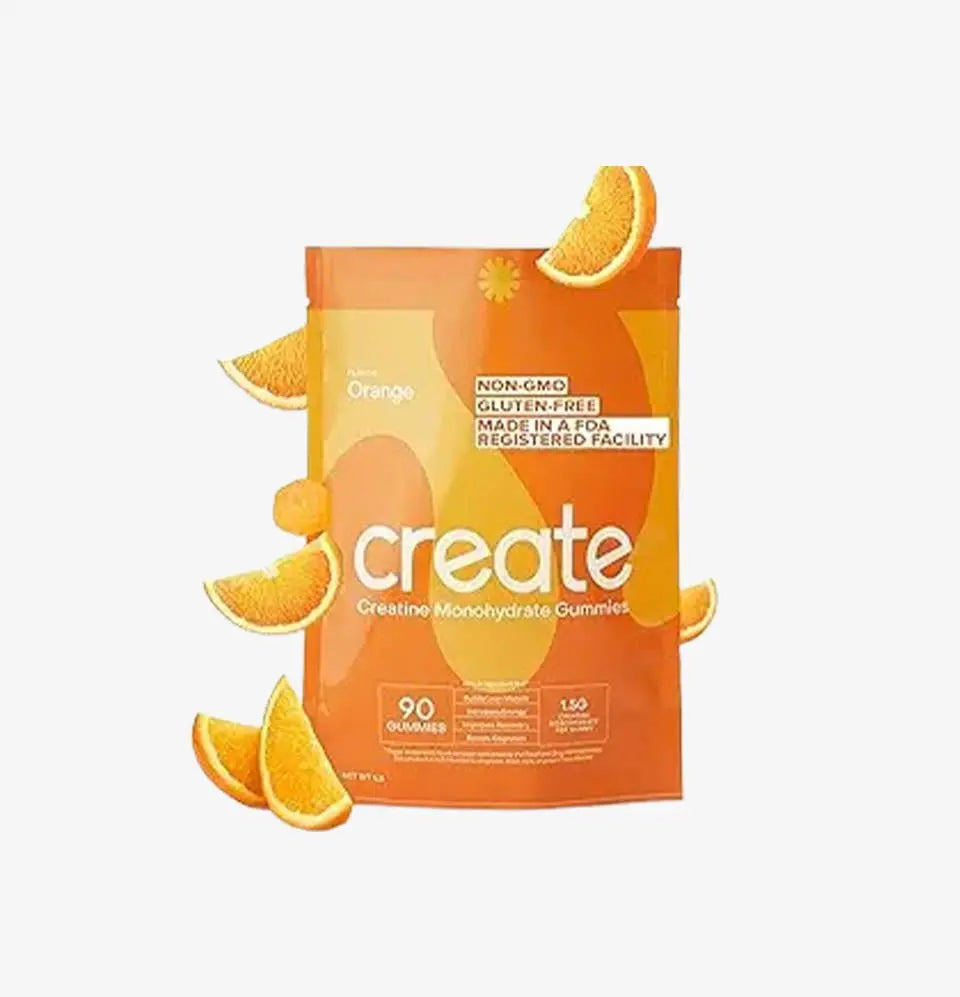 Creatine Gummies for Focus, Strength & Endurance (Vegan, Non-GMO, 1.5g, 90ct)