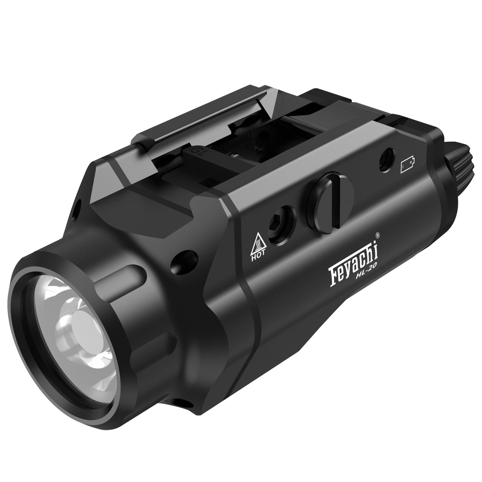 Feyachi HL-20 Tactical Pistol Light - 400 Lumen Rail Flashlight