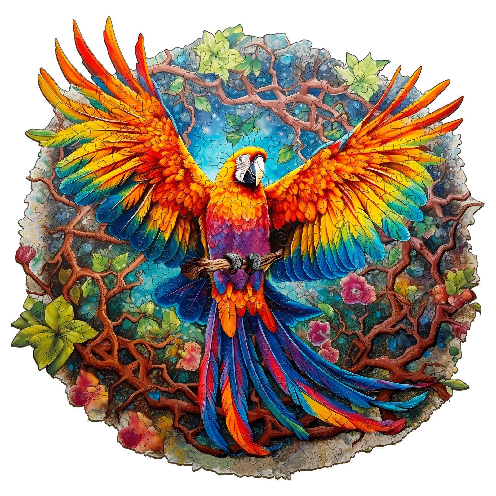 Curious Parrot Wooden Jigsaw Puzzle