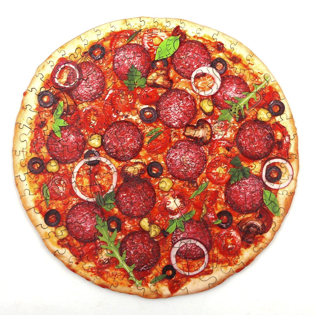 Sausage Pizza Wooden Jigsaw Puzzle