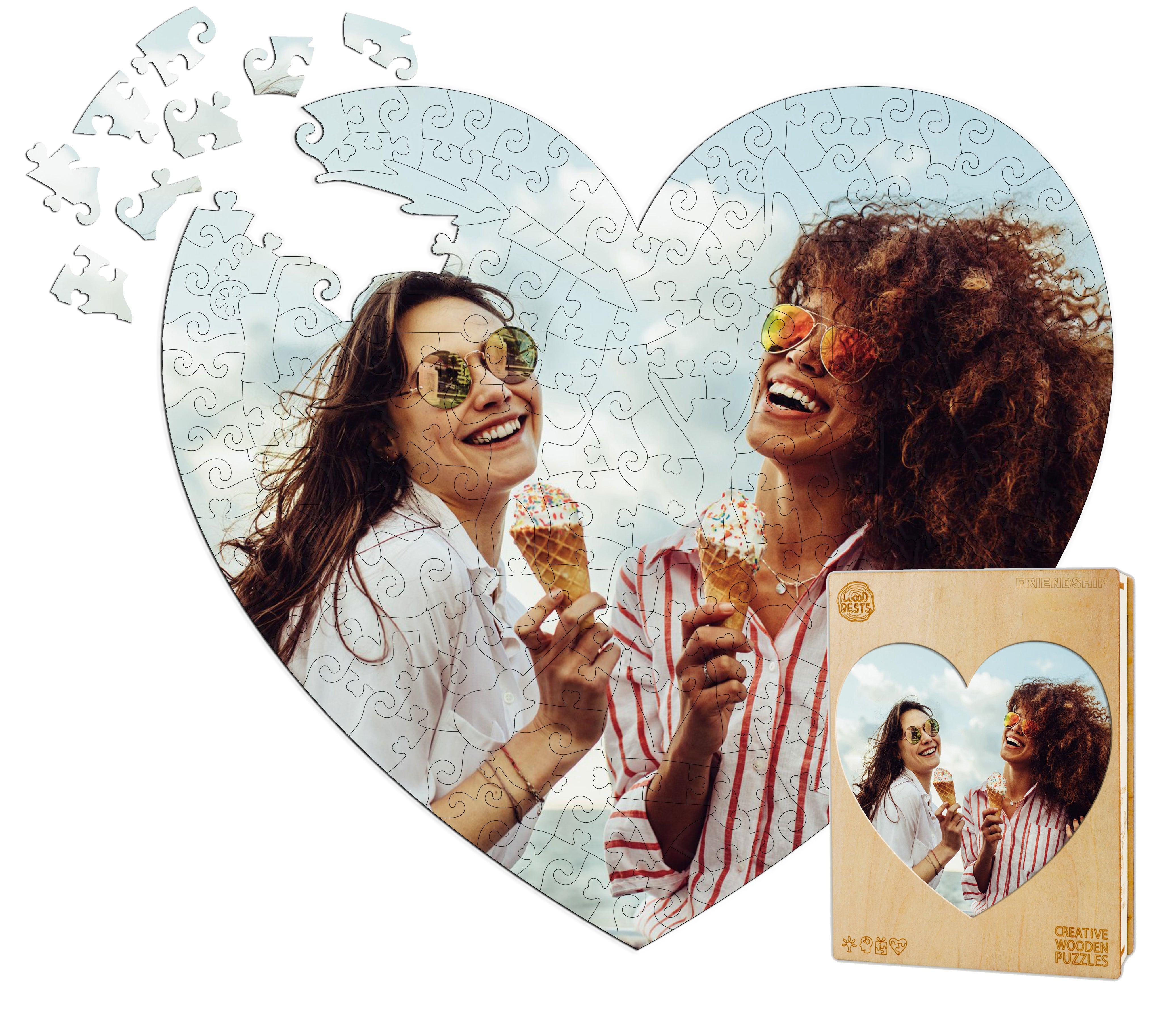 LOVE Style Personalized Friendship Photo Wooden Puzzle