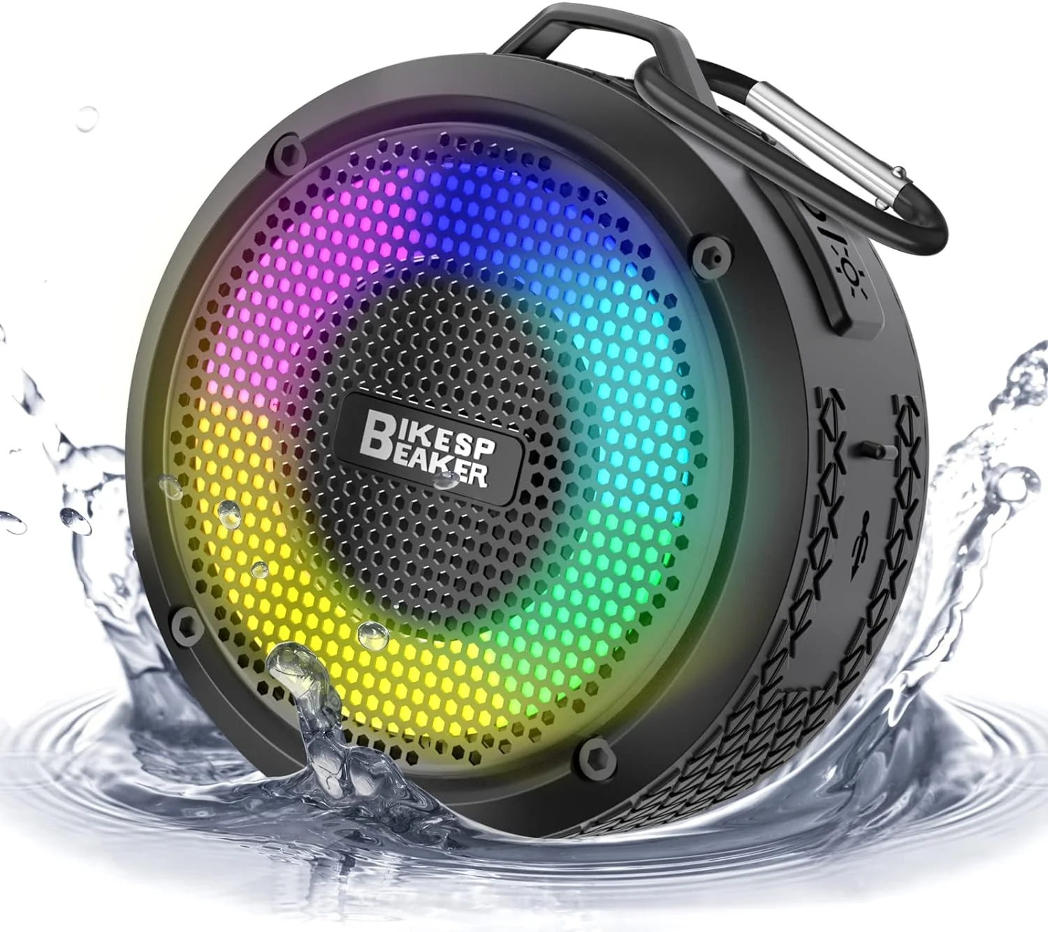 PEYOU IPX7 Waterproof Speaker, Bluetooth Shower Speaker 5.0 Waterproof with Suction Cup