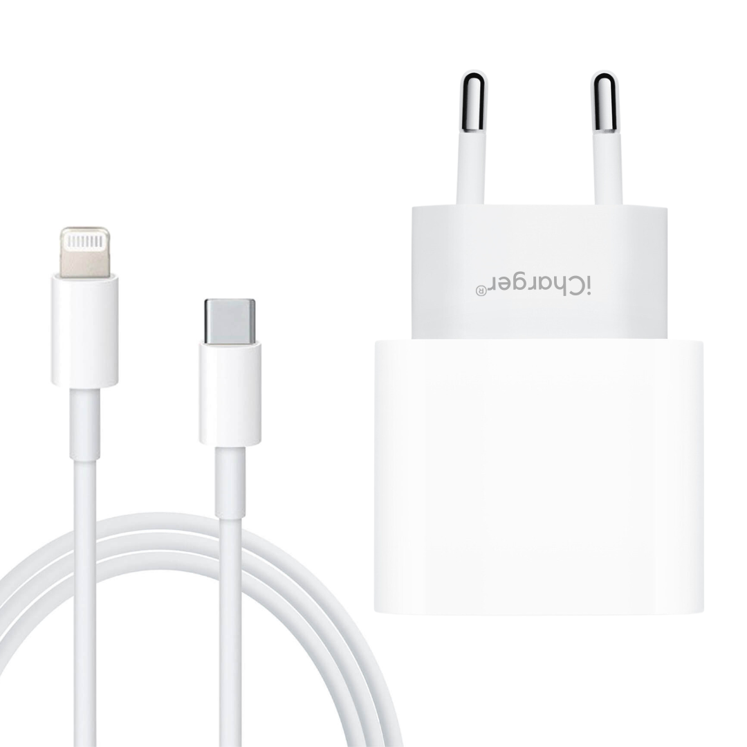 iCharger SyncSet 20W: USB-C Adapter & Dual Cable Suite