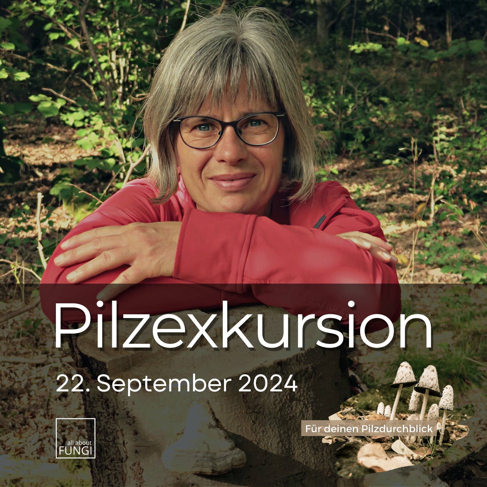 Pilzexkursion bei Olpe in NRW mit Gudrun Hieber