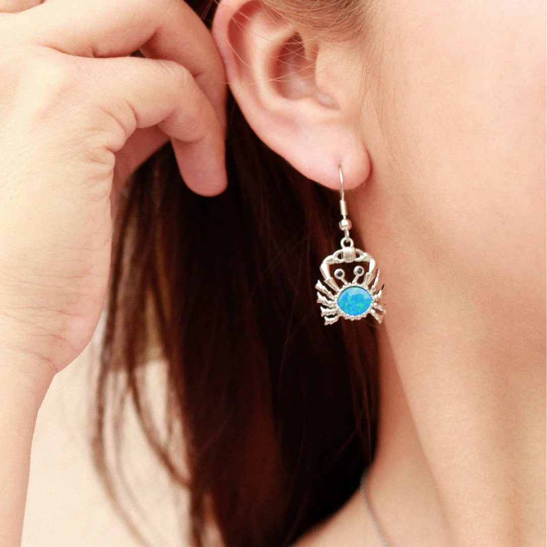 Opal Cutie Crab Earrings