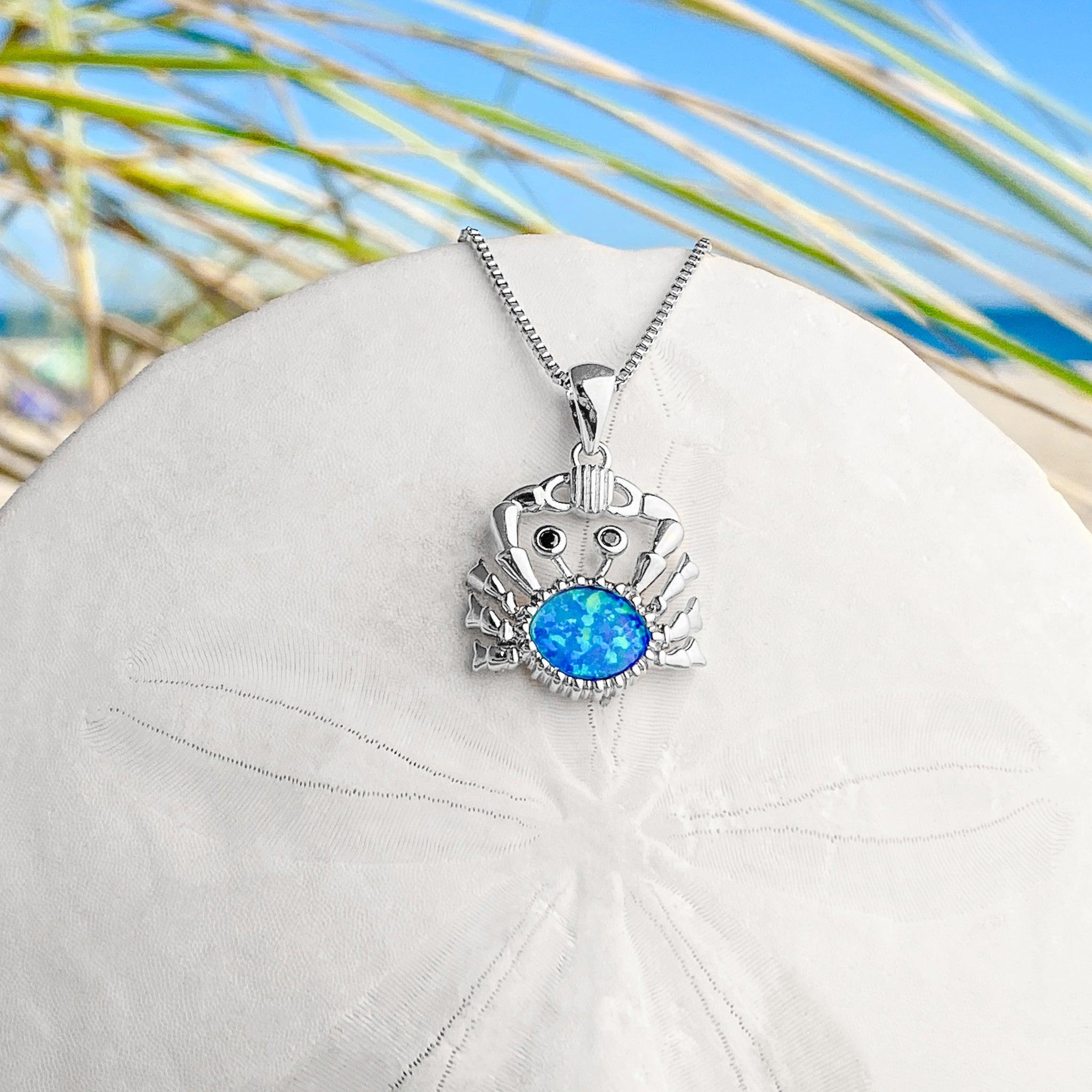 Opal Cutie Crab Necklace