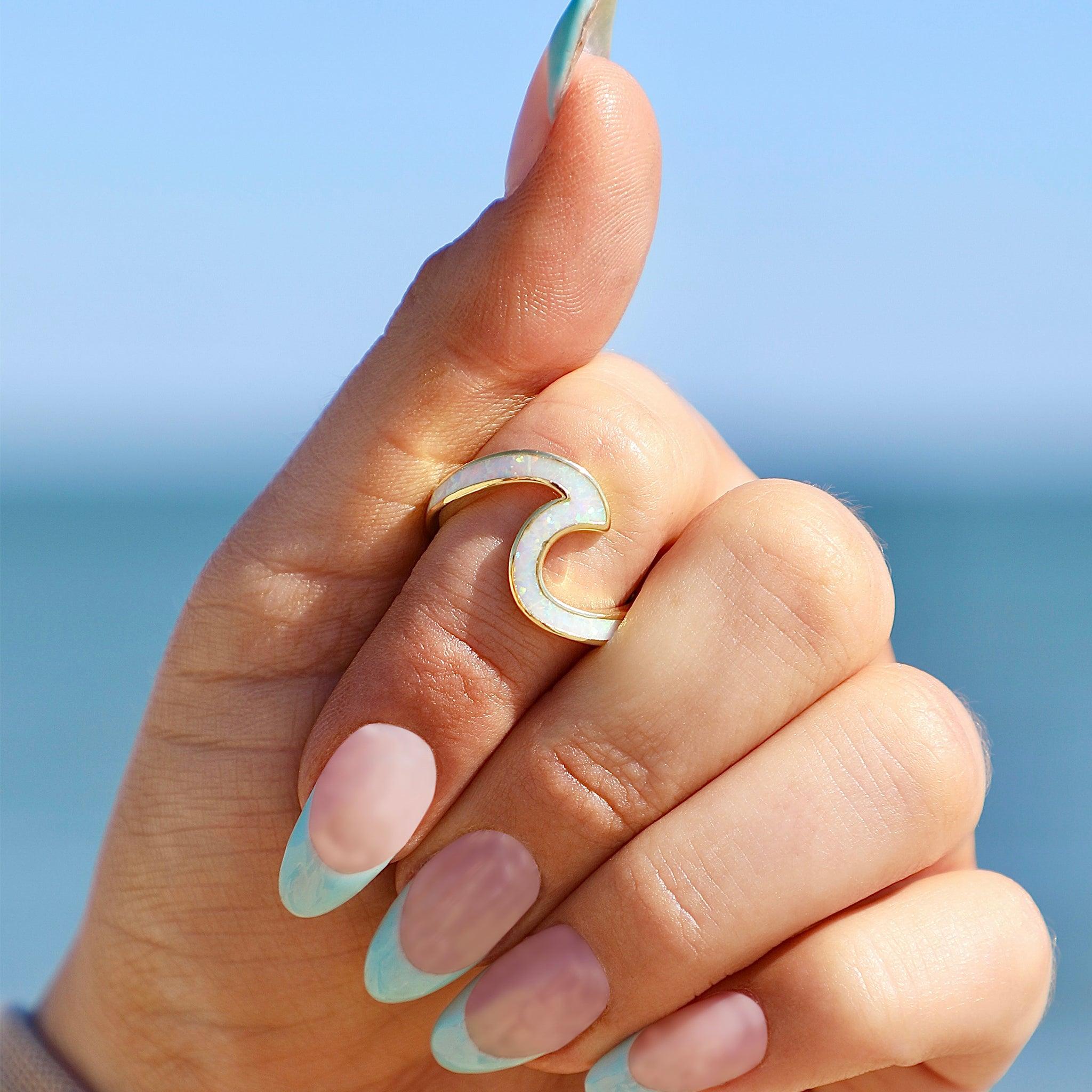 Opal Wave Ring
