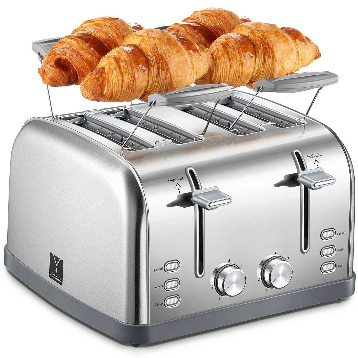 4-Slice Toaster – Extra Wide Slots, Stainless Steel with High Lift Lever, Bagel and Muffin Functions, Removable Crumb Tray, 7 Shade Settings , stainless steel 4 slice toaster , small kitchen appliances