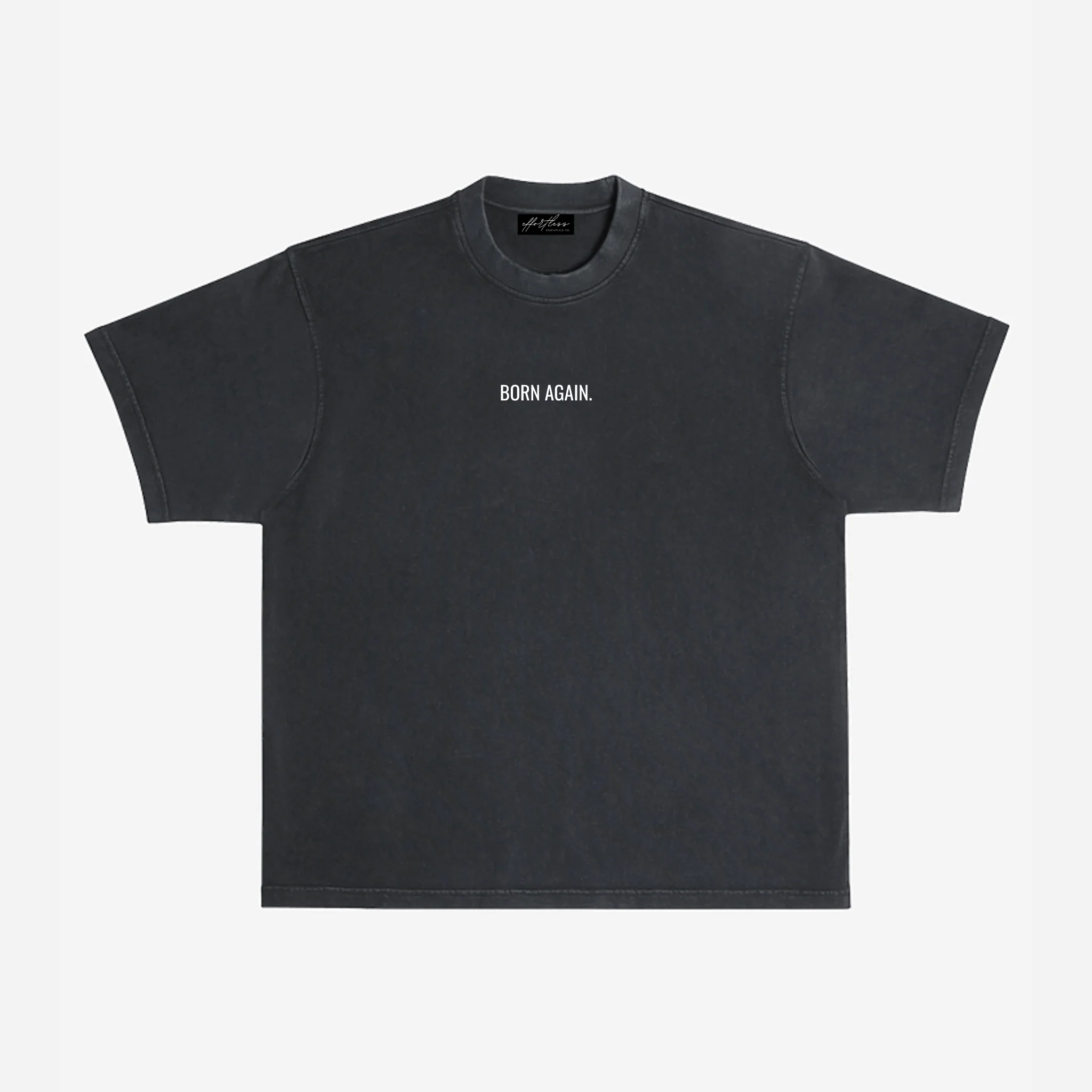 BORN AGAIN OVERSIZED TEE (WASHED BLACK)