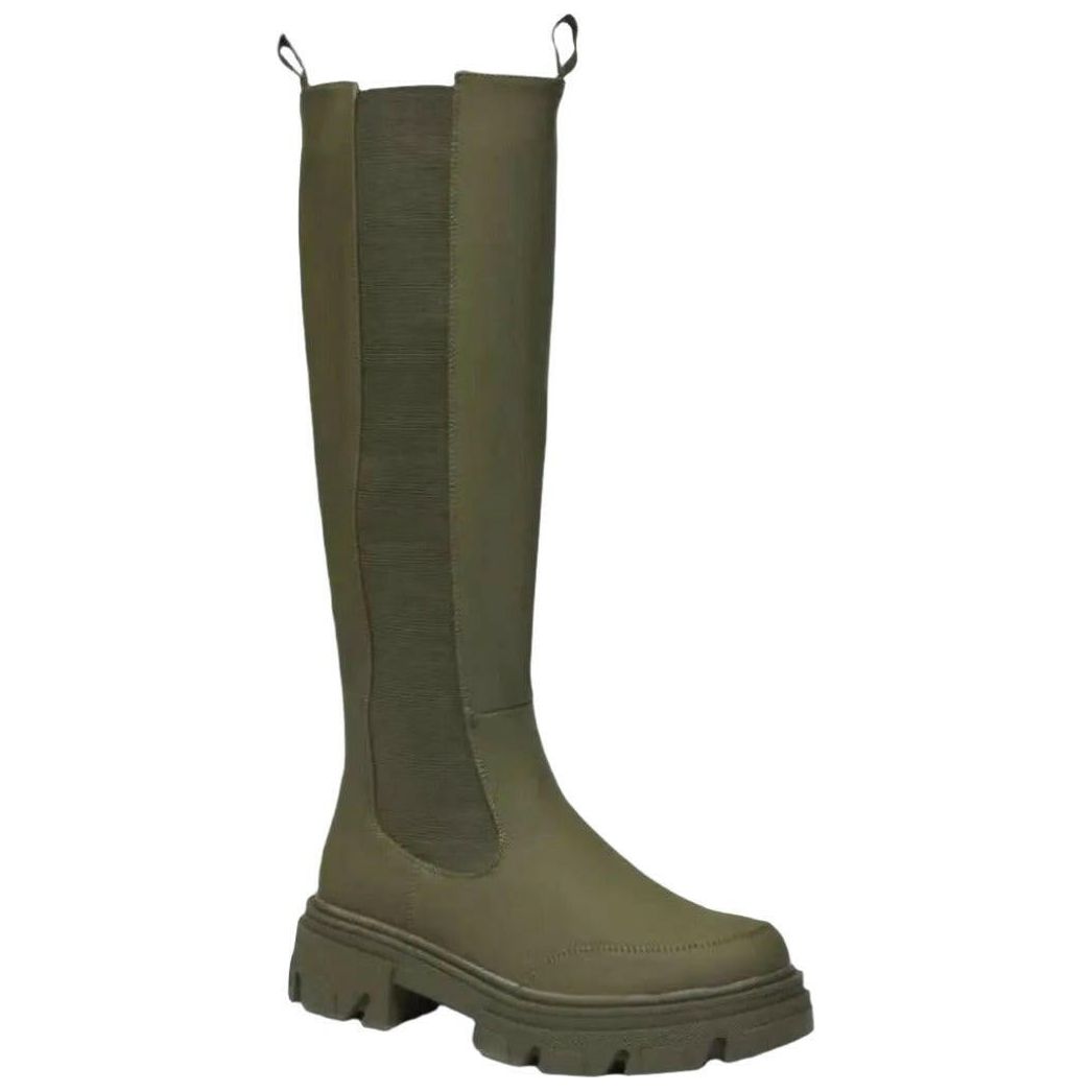 KNEE HIGH CHUNKY SOLE BOOTS(green)