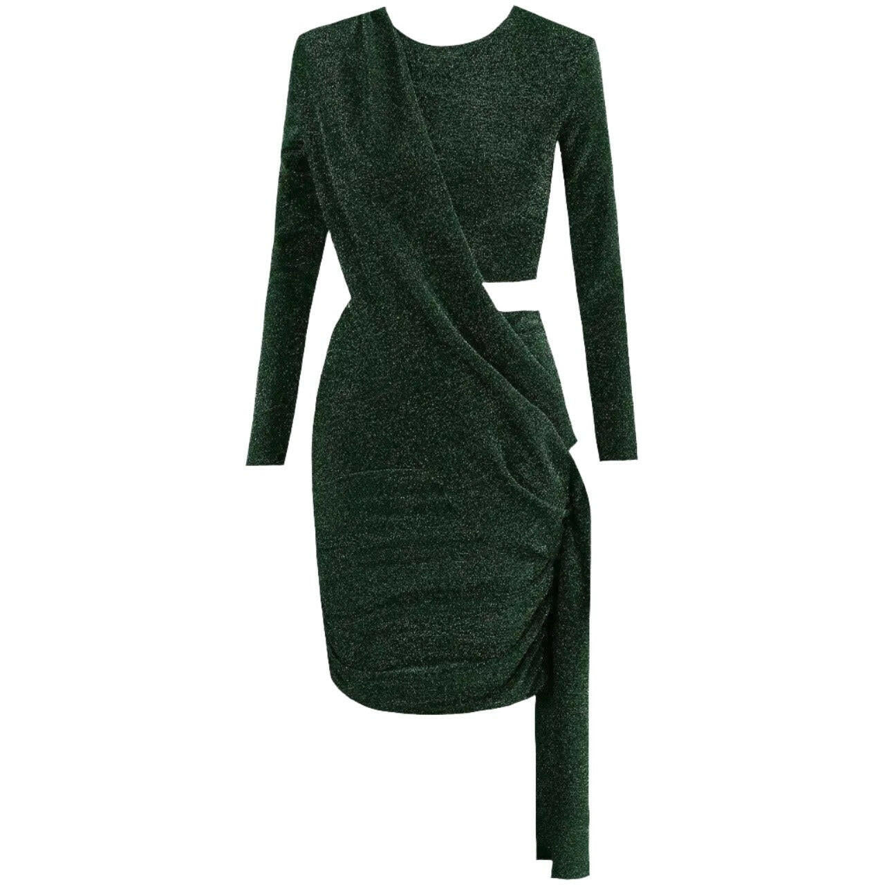 LUREX PLEATED MINI DRESS