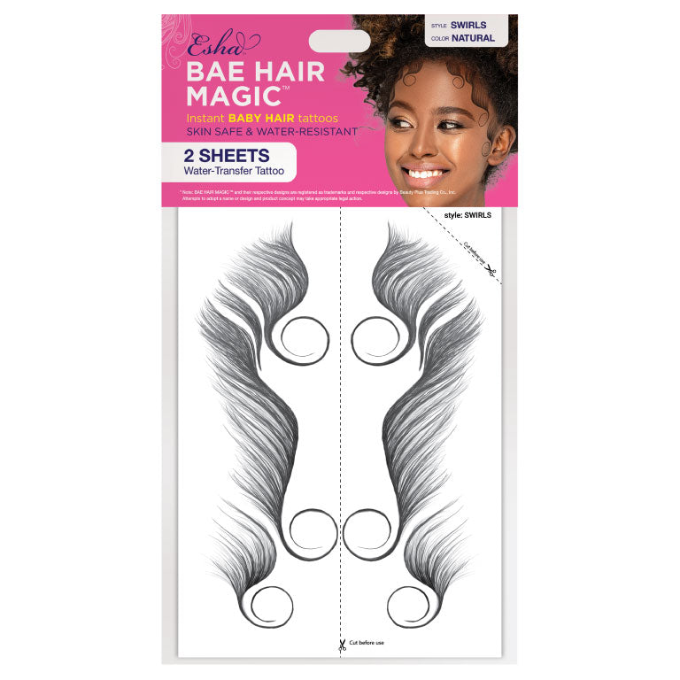 Bae Hair Magic Instant Tattoo Sticker - Swirls