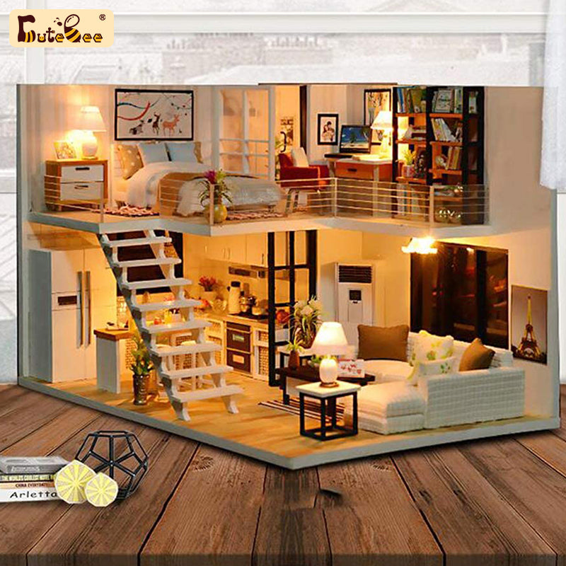 CUTEBEE 1: 24 DIY Dollhouse Kit (Elegant)