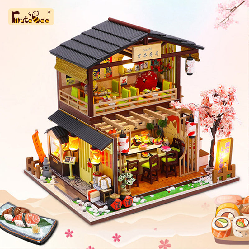 CUTEBEE 1: 24 DIY Dollhouse Kit（Gubbion & Sushi）