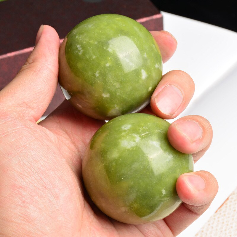 Natural Jade Stone Massage Balls (2 Pieces)