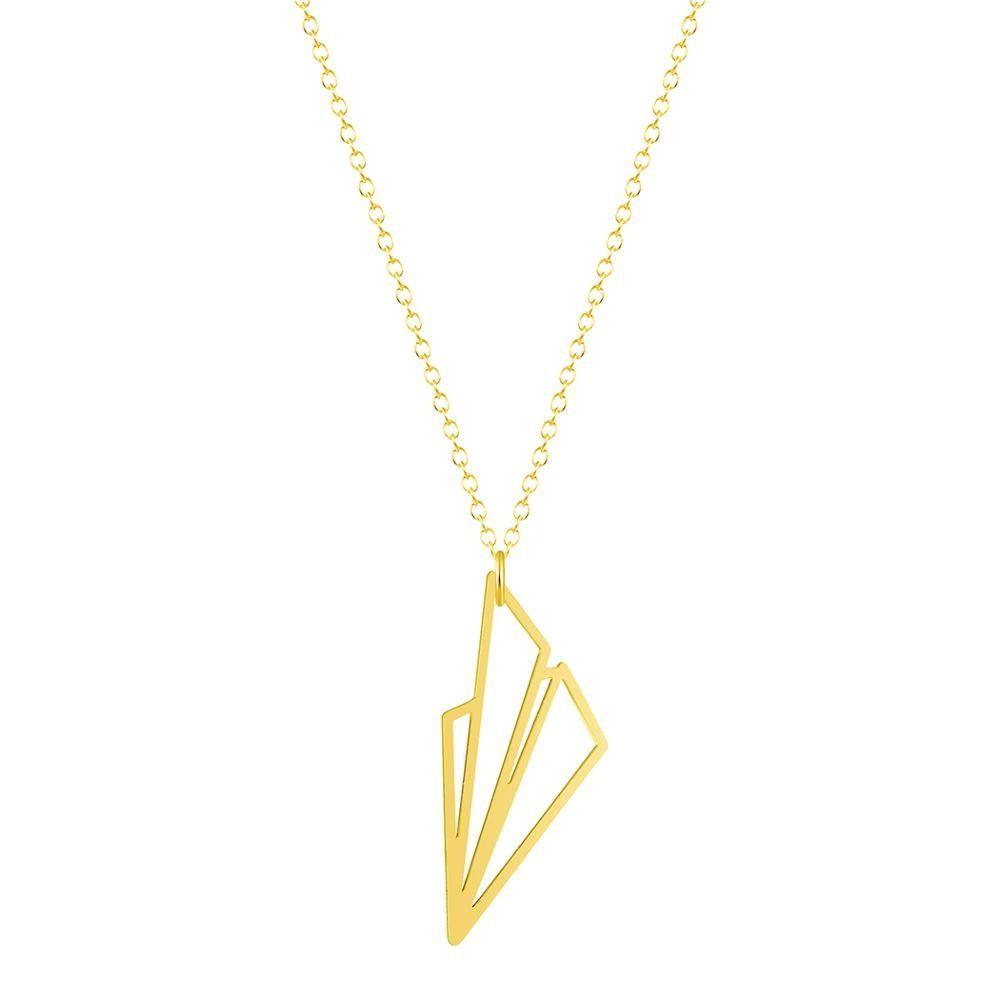 ❤️Air Plane Necklace Origami Geometric Minimalist Necklace