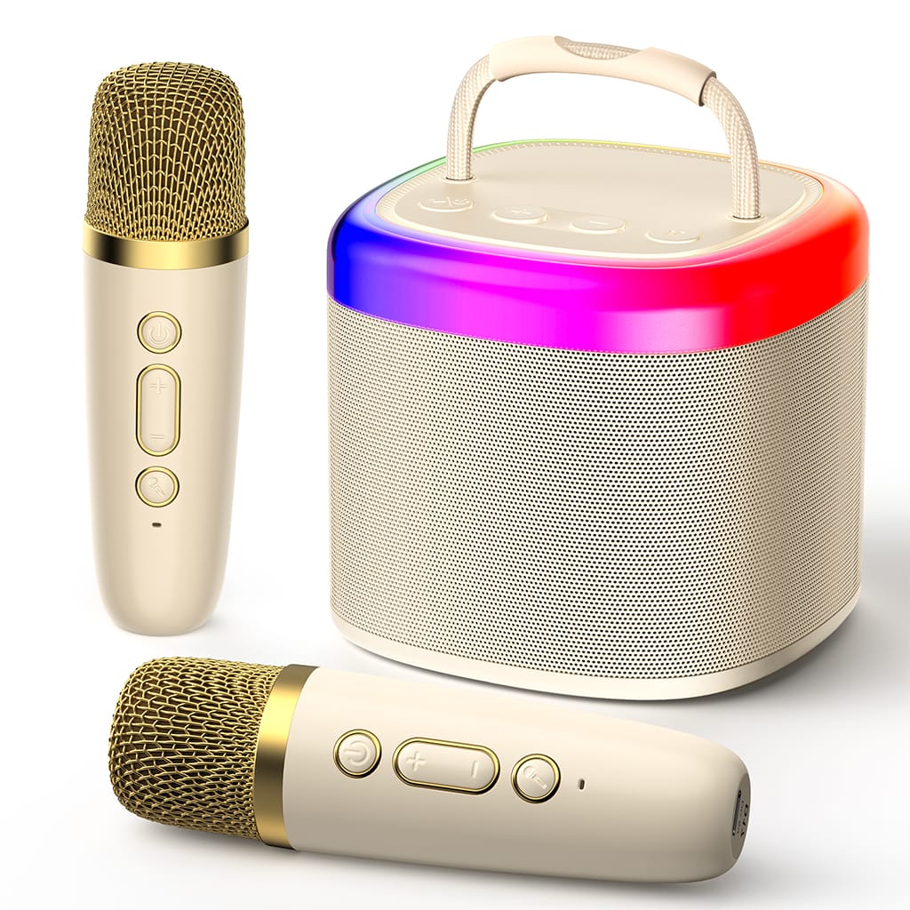 JYX D17 Mini Karaoke Machine for Kids with Wireless Microphones