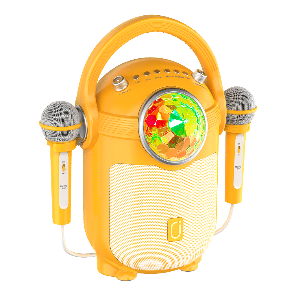 JYX D15 Karaoke Machine for Children with 2 Mics & Lights