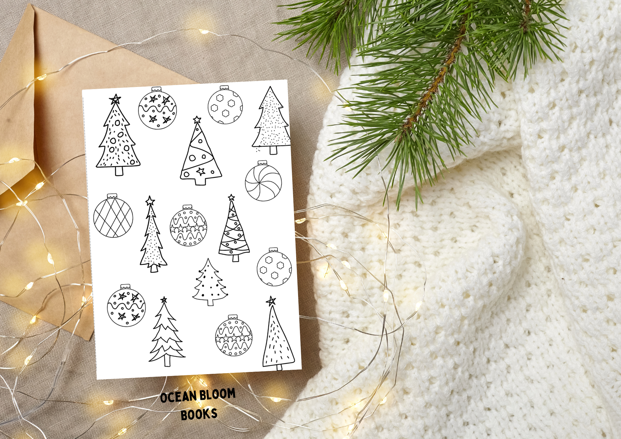 Christmas Colouring Card | Free Printable | Design 2