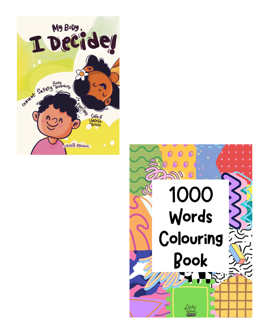 My Body, I Decide + 1000 Words Colouring Books