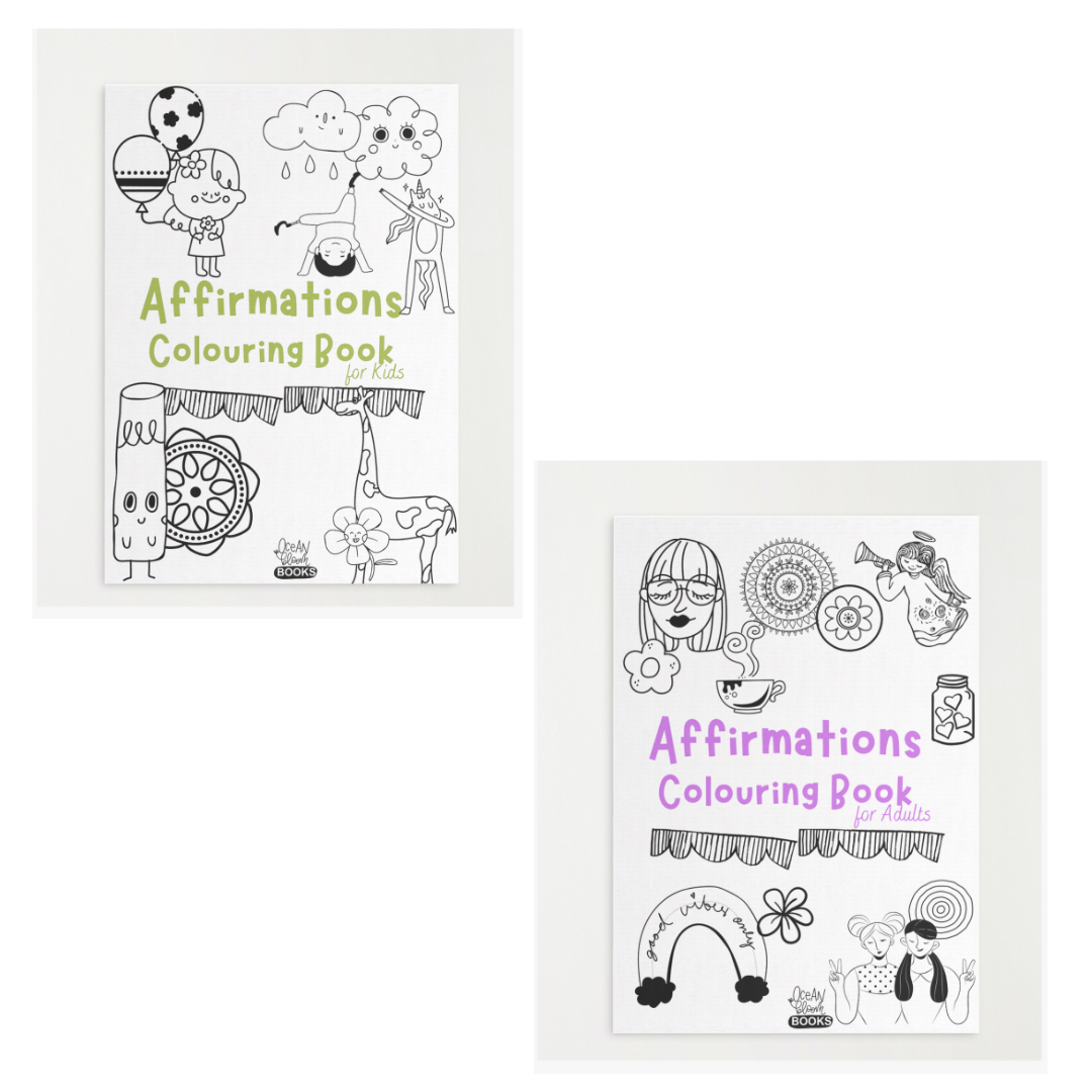 Affirmations Colouring Book for Kids and Affirmations Colouring Book for Adults ( combo of 2 )