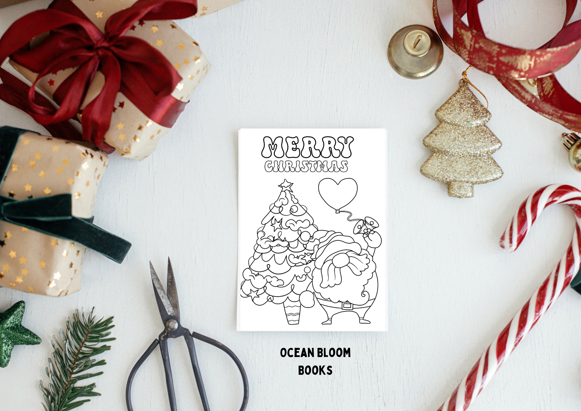 Christmas Colouring Card | Free Printable | Design 3