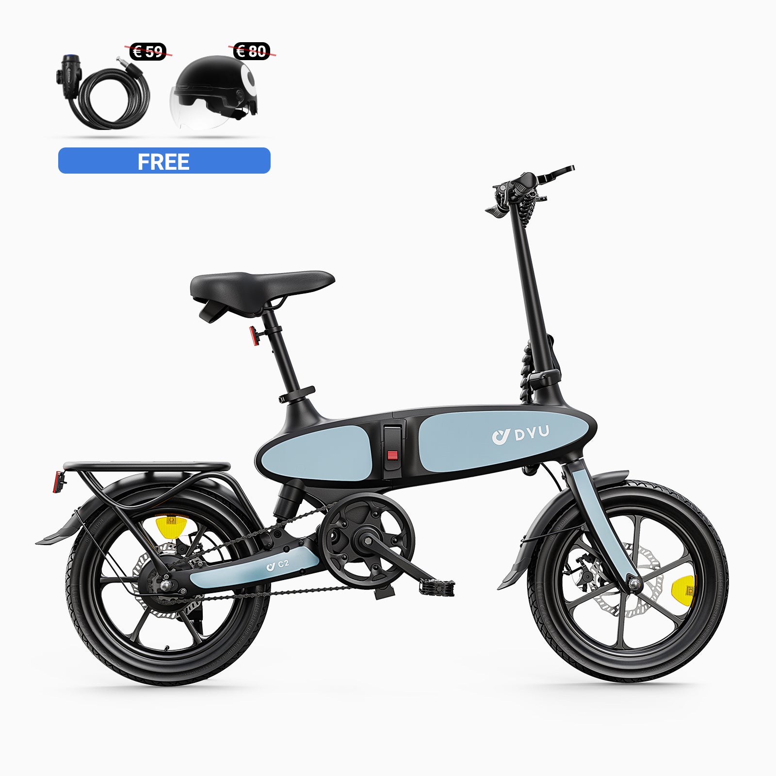 DYU C2 16 Inch Full Folding Electric Bike