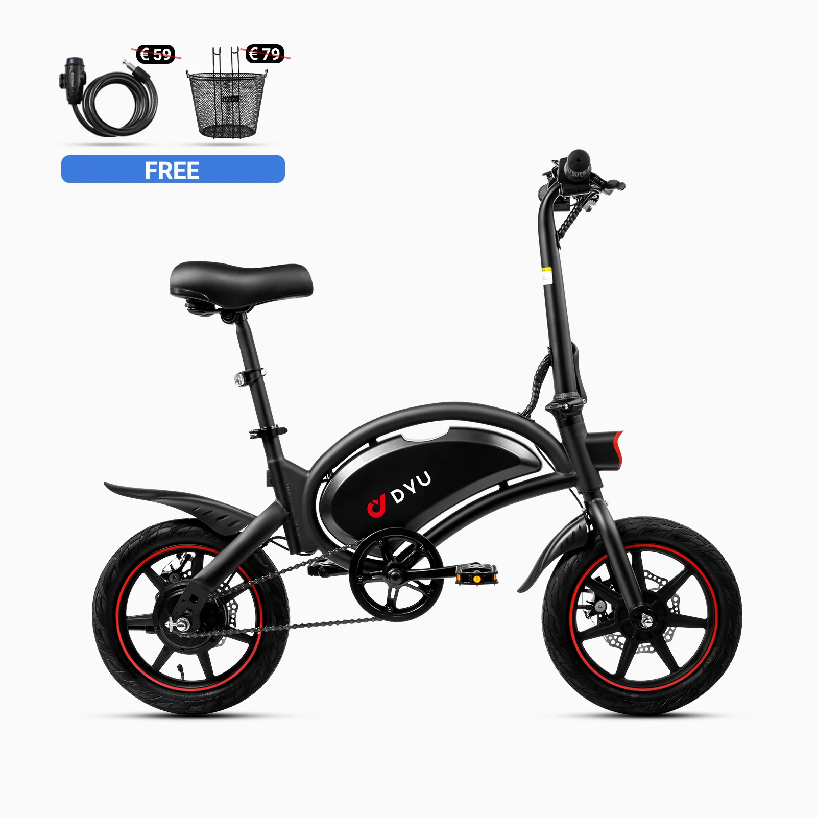 DYU D3F 14 Inch Mini Folding Electric Bike