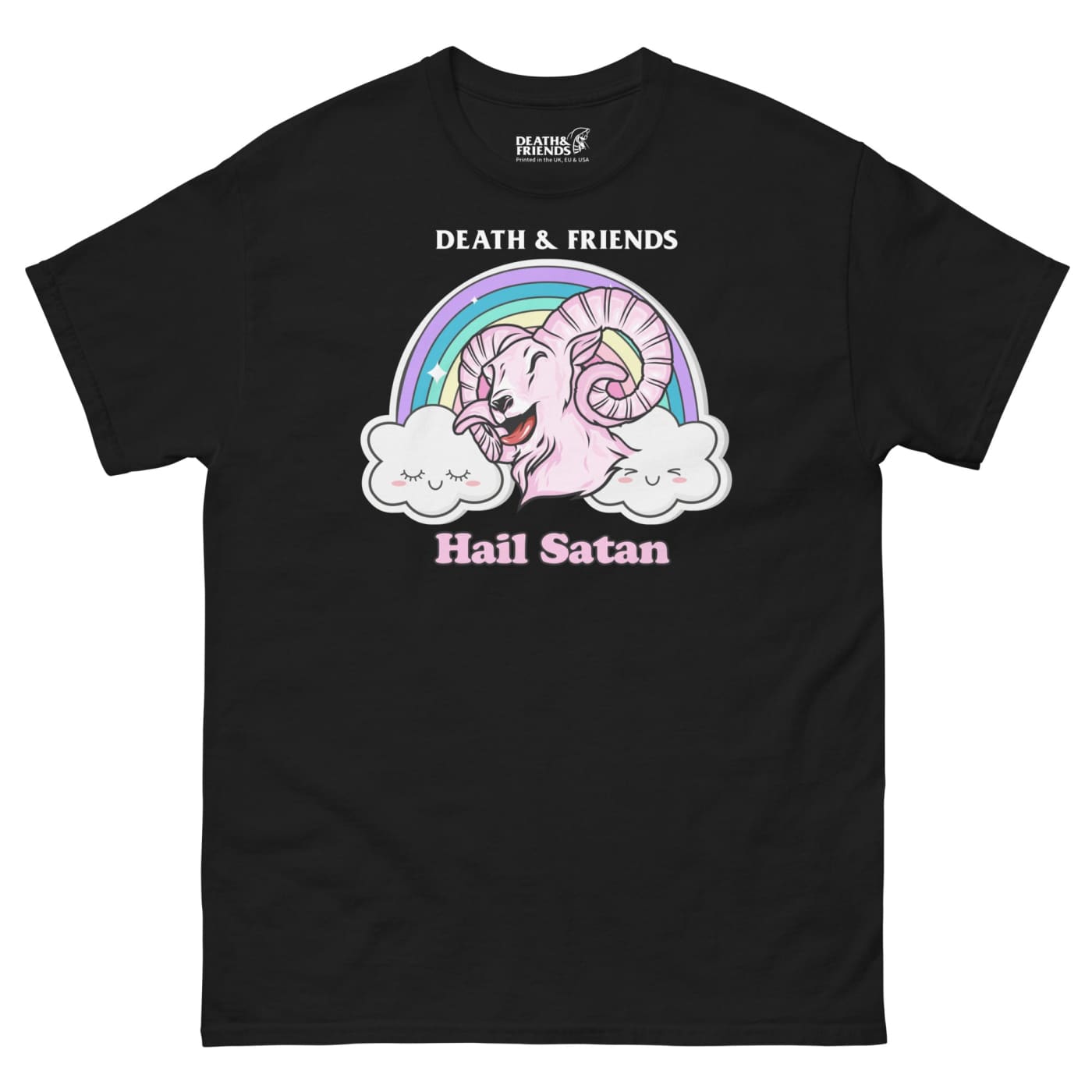 Kawaii Hail Satan T-Shirt - Death and Friends - Streetwear Brand UK