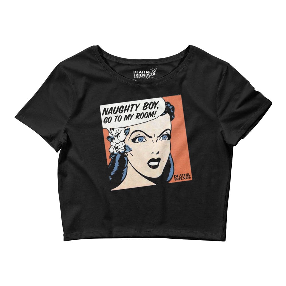 Women’s "Naughty Boy" Crop Top - Death and Friends - Streetwear Brand UK